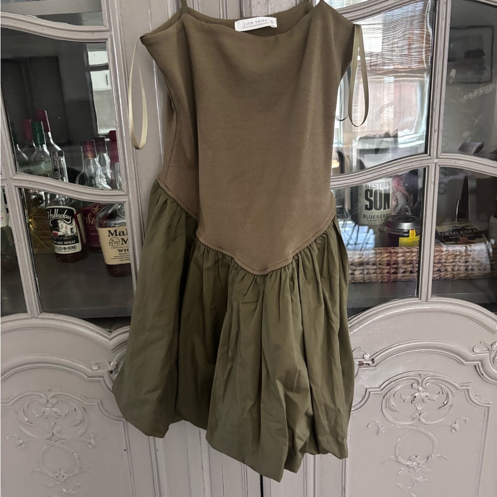 12th Tribe Taupe Ribbed Top